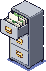 Filing cabinet with wallet folders